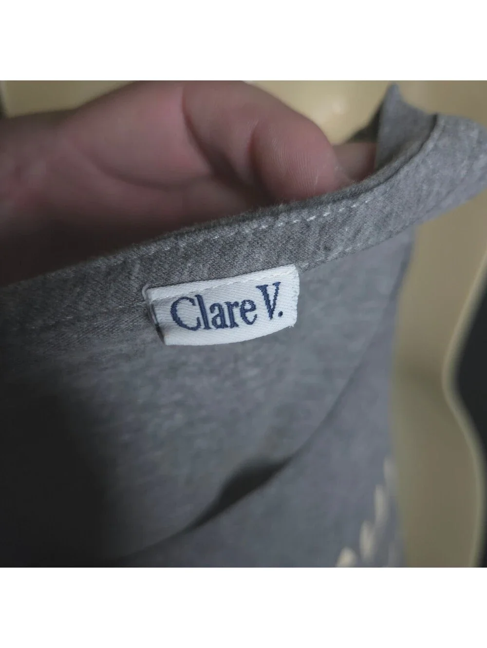 Women's Clare V. Gray Tee Shirt Anthropologie Masculin Feminin Size Medium